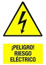 SEÑALETICA INDUSTRIAL RIESGO ELECTRICO 100x145MM